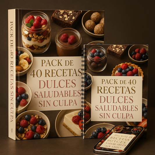 🍫 Pack de 40 Recetas Dulces Saludables Sin Culpa