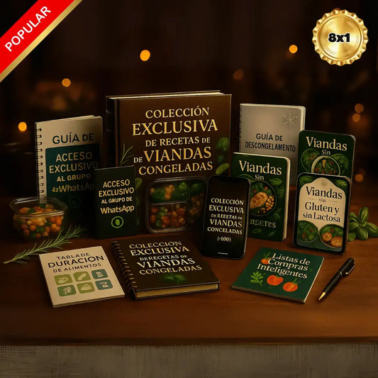🧊 Coleccion de Recetas de Viandas Congeladas + 7 Regalos 🎁